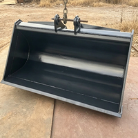 Godet de nettoyage de boue sans dents pour excavatrice 1-15 tonnes, godet à silt à bords lisses pour étangs, canaux et sols molles, HB400 CE
