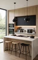Mueble de Cocina Modular Estilo Italiano con Cajones de Acero Inoxidable Multifuncional para Uso en Cocinas Modernas