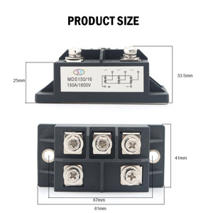 <span class=keywords><strong>Rectificador</strong></span> de Puente de Diodos Trifásico MDS150A 150A 1600V MDS100-16 MDS150A1600V - Product Image 2