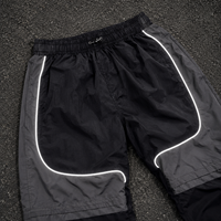 Setelan Tracksuit Techwear Reflektif Mewah dengan Cetak DTG, Jaket Berkerudung Warna-Blok dan Celana Cargo, Streetwear Pria Dua Potong
