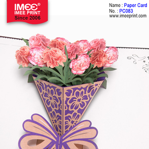 Biglietti d'Auguri 3D Pop-up IMEE con Fiore di Garofano per la Festa della Mamma, la Festa degli Insegnanti e il Giorno del Ringraziamento - Product Image 4