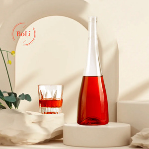 Factory Customized Teardrop-shaped Triangular Glass <strong>Bottles</strong> Long-necked Spirits <strong>Bottle</strong> <strong>champagne</strong> Glass <strong>Bottles</strong> with Cork - Product Image 2