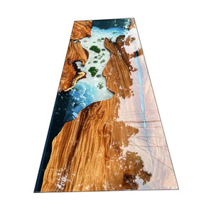 Modern European Design <strong>Square</strong> Epoxy Resin Dining <strong>Table</strong> Set Wood Epoxy River <strong>Table</strong> for Home Bar Office or <strong>Kitchen</strong> Furniture - Product Image 4