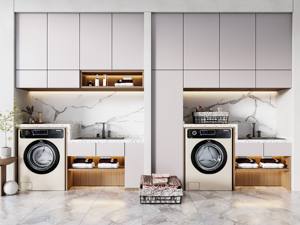 Mueble Multifuncional para Lavandería de Balcón, Mueble para Lavandería de Balcón, Mueble con Lavabo para Balcón - Product Image 4