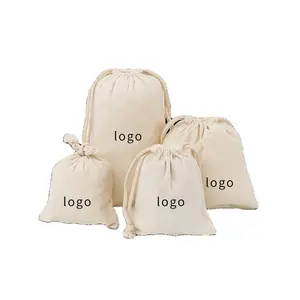 Özel Logo geri dönüşümlü kullanımlık Fitness salonu doğal pamuk kanvas büzmeli sırt çantası