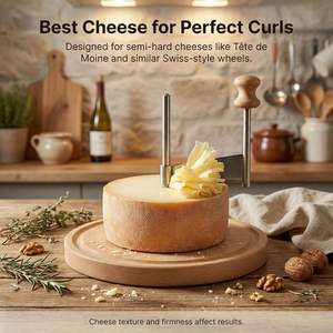 Rouleau à fromage en bois avec lame tranchante pour Tête <span class=keywords><strong>de</strong></span> Moine, chocolateries, cafés et usage domestique - Product Image 4
