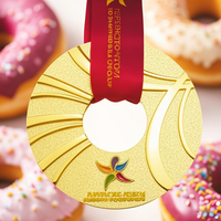 Canada Personnalisé Donut Softball Pickleball Water Polo Padel Médaille pour Enfants Donut Award Skate Natation Médailles et Trophées
