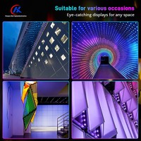 Pengontrol DC12V DMX512 Sumber Cahaya Pixel untuk Dekorasi Bangunan Jembatan Taman Bertema Lanskap Sumber Cahaya Titik LED