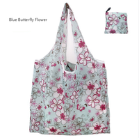 Nouveau sac de courses pliable en polyester, durable, de taille moyenne, grande capacité, couleur unie, idéal pour les supermarchés