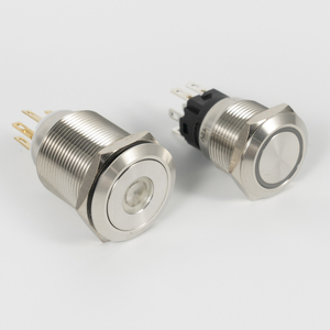 Interrupteur à bouton-poussoir momentané ou à verrouillage en métal IP65 de 12 mm, 16 mm, 19 mm, 22 mm, 25 mm avec anneau lumineux LED - Product Image 3