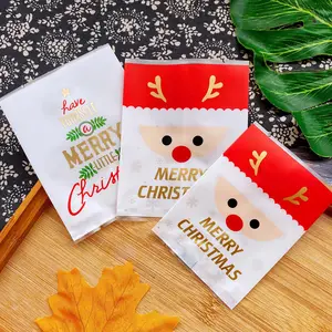 Ma Thuật Thương Hiệu Tùy Chỉnh In Logo Giáng Sinh Vui Vẻ Cookie Đóng Gói Túi Biscuit Quà Tặng Túi