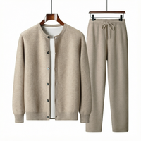 Ensemble de cardigan en cachemire mélangé pour homme, pull à manches longues et pantalon à cordon de serrage pour l'automne et l'hiver