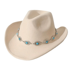 Sombrero de Vaquero Occidental para Fiesta o Festival, de Fieltro, con Ala Ancha y Moldeable, para Hombres y Mujeres - Product Image 6