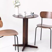 Table ronde en bois massif, table basse moderne et simple, table ronde vintage pour salle à manger, table à manger pour usage commercial