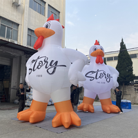 Noël géant coq gonflables sauter animaux mignon poulet pour vacances décor fête ferme décorations