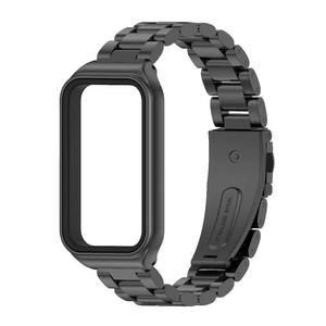 Bracelet de montre intelligente en acier inoxydable massif de luxe série AMH003, 4 couleurs, 15 mm, argent - Product Image 6