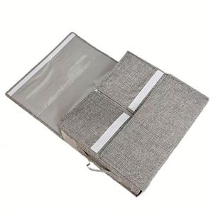 Foldable <b>Bedding</b> Sheet Storage <b>Box</b> with Window Closet Bed Sheet Organizer Set Containers for Blankets Quilt Pillow Cubes - Product Image 3