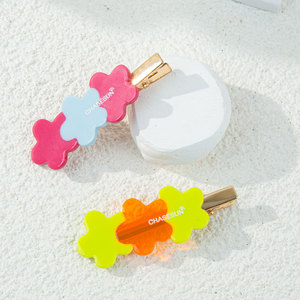 Chasesun Floral Acetate Hair <b>Clip</b> Colorful Sweet Style Daily Use - Product Image 1