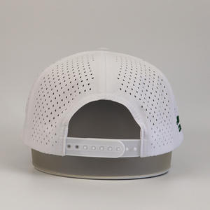 Su Geçirmez 5 Panel Polyester Golf Şapkaları Özel Logo PVC Yama Gorras Personalizadas Açık Hava Sporları Lazer Kesim Delikli Beyzbol Şapkaları - Product Image 4