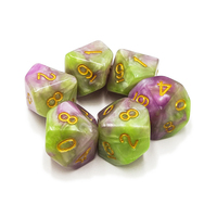 Udixi Polyhedral Plastic Acrylic RPG Wholesale Dungeons and Dragons Dice Set Color Mixed