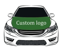 Drapeau de capot de réservoir de voiture imprimé de logo personnalisé de haute qualité Offre Spéciale couverture en tissu Spandex élastique Style de fanion excellent effet de taille
