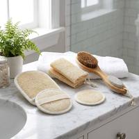 Coffrets cadeaux personnalisables pour le soin du corps avec accessoires de douche variés, emballage élégant pour les spas, les hôtels et les cadeaux de vacances