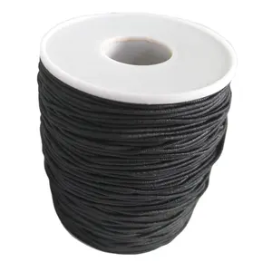 Kabel Elastis 1.2Mm Pada Gulungan 100 M, Dalam Hitam dan Putih 100 M/Gulung Kustom Panjang 100 M Bentuk Bulat Ketahanan Tinggi Diameter 1.2Mm