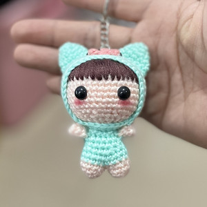 Pendentif porte-clés transfrontalier en laine tricotée à la main, figurine en fil de laine, <span class=keywords><strong>accessoire</strong></span> Hama Bead, produit fini - Product Image 3