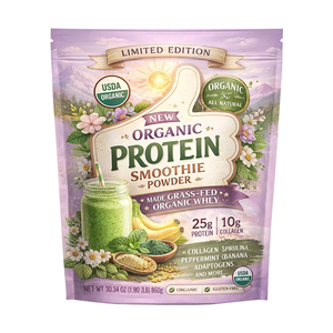Poudre de Protéine de Lactosérum Biologique Issue de Bovins Nourris à l'Herbe 25g Protéines 10g Collagène Contrôle de l'Appétit Soutien Musculaire et Cutané Complément Alimentaire - Product Image 6