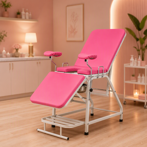 Lettino Ginecologico con Vasca Raccogli Fluidi Sottosedile in Acciaio Inossidabile e Supporti per <span class=keywords><strong>Gambe</strong></span> per Sala Parto Ospedaliera - Product Image 1