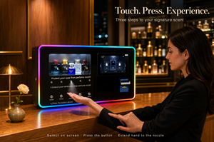 ตู้จำหน่ายน้ำหอมอัจฉริยะแบบตั้งโต๊ะ หน้าจอสัมผัส LCD พร้อมไฟ RGB สำหรับห้างสรรพสินค้า โรงแรม เครื่องจ่ายน้ำหอมแบบทดลองใช้ด้วยตนเอง รองรับ SDK รับเหรียญ - Product Image 6