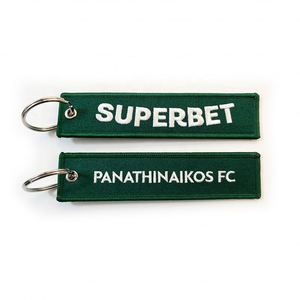 2026 Promotional <b>Custom</b> Personalizedcustom Logo Embroidery Fabric Woven <b>Key</b> Airplane Jet Tag Embroidered Keychain - Product Image 4