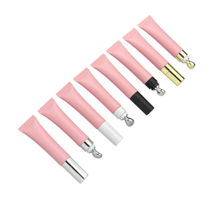 Custom Logo 15ml Lip Balm Gloss Squeeze Pink <b>Plastic</b> Tubes with Wands <b>Packaging</b> Matte Cosmetics Soft Tube - Product Image 5