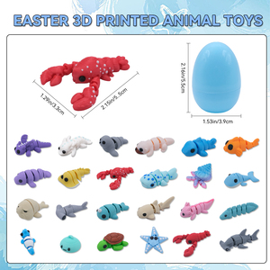 Giocattolo Articolato di Animali Marini Stampato in 3D, Confezione Sorpresa con Uova, Bambola di Creature Marine con Articolazioni Mobili, Giocattolo Educativo Antistress per Bambini - Product Image 2