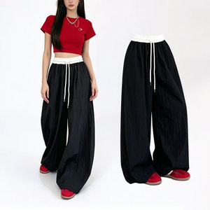 <span class=keywords><strong>Pantaloni</strong></span> Cargo Estivi da Donna American Street Traspiranti a Vita Media con Coulisse Vestibilità Ampia 100% Nylon - Outfit alla Moda - Product Image 1