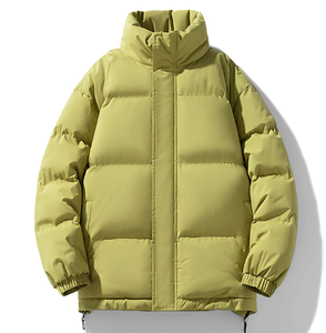 Veste bouffante d'hiver chaude en nylon surdimensionnée rétro avec fermeture éclair Veste en duvet pour hommes Veste en duvet bouffante - Product Image 2