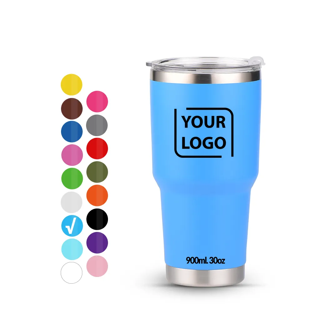 Wholesale Custom Stainless Steel Tumbler Cup 30oz Powder Coated Vacuum Insulated Tumbler 30 oz