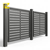 Panneau de clôture en aluminium sur mesure, écran d'intimité pour jardin extérieur, revêtement poudré, résistant à la rouille, clôture en métal légère