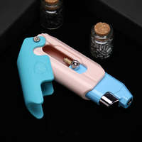 Nouveau couteau à carotte briquet flamme rouge torche coupe-vent allume-cigare jouet décompression créatif briquet cycle gonflable