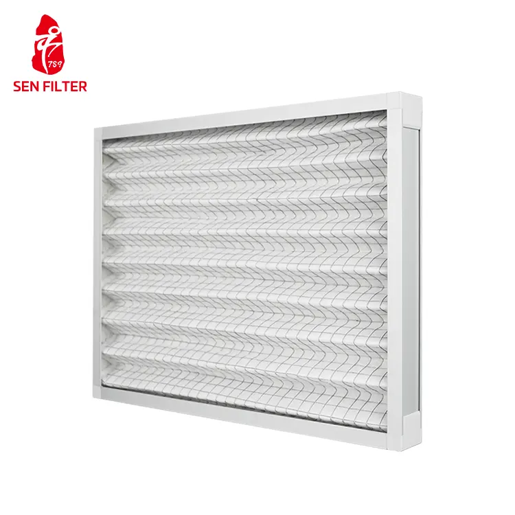 Purificateur d'air médical pré-filtre hepa/24x24 pouces alimentation AHU cadre en aluminium filtre à Air industrie CVC filtre HEPA