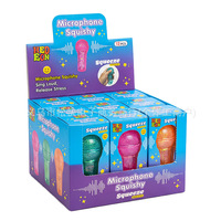Jouet anti-stress en caoutchouc coloré en forme de microphone, gadget de décompression pour les plus de 14 ans, pour la libération de l'excès d'énergie