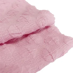 OEM ODM 100% Cotton breathability salt shrinkage seersucker soft cotton crinkle bubble fabric organic for dress