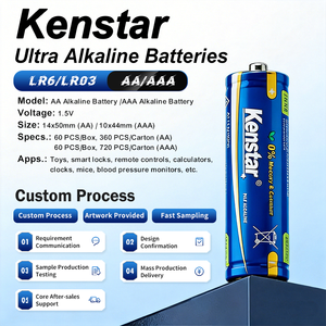 AA <span class=keywords><strong>1.5V</strong></span> 알카라인 배터리 <span class=keywords><strong>LR6</strong></span> AM-3 산업용 일차 전지 CE 인증 - OEM/ODM 가능 - Product Image 2