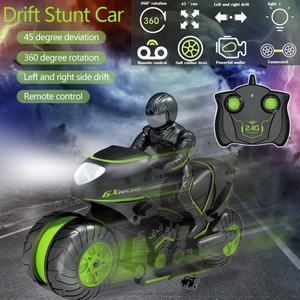 Moto jouet RC, moto à dérive rotative à 360 degrés, <span class=keywords><strong>voiture</strong></span> <span class=keywords><strong>télécommandée</strong></span> pour jeu de moto <span class=keywords><strong>télécommandée</strong></span> à grande vitesse - Product Image 2