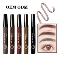 Pensil Alis Tahan Air 4 Ujung Custom Grosir 5 Warna Natural Wild OEM ODM Produsen Makeup