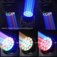 Projecteur mobile 19x15W RGBW avec effets Beam/Wash/Zoom/CTO, éclairage de scène LED type Bee Eye, projecteurs à activation sonore pour DJ