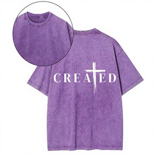 <b>Drop</b> Shoulder Mens & Women Oversized Long <b>Acid</b> Washed 100% Cotton T-Shirt with Custom Logo Vintage Design - Product Image 1