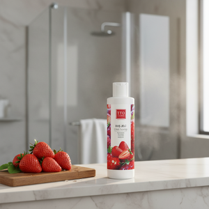 Gel Douche Fraise TTO Clinic 250ml Hydratant Nourrissant Rafraîchissant Revitalisant pour la Peau Vitamine E Niacinamide Panthénol - Product Image 3
