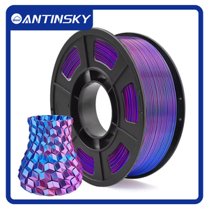 Antinsky PLA Silk Dual Colors 3D Printing Filament 1.75mm 0.5KG Smooth Easy to Print Rods for 3D Printing <b>Material</b> - Product Image 2