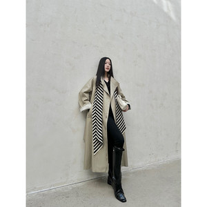 Nuovo <span class=keywords><strong>Trench</strong></span> Lungo Autunnale 2026 per <span class=keywords><strong>Donna</strong></span>, Modello Ampio con Collo Alto, Chiusura a Zip e Cappuccio Staccabile - Product Image 3